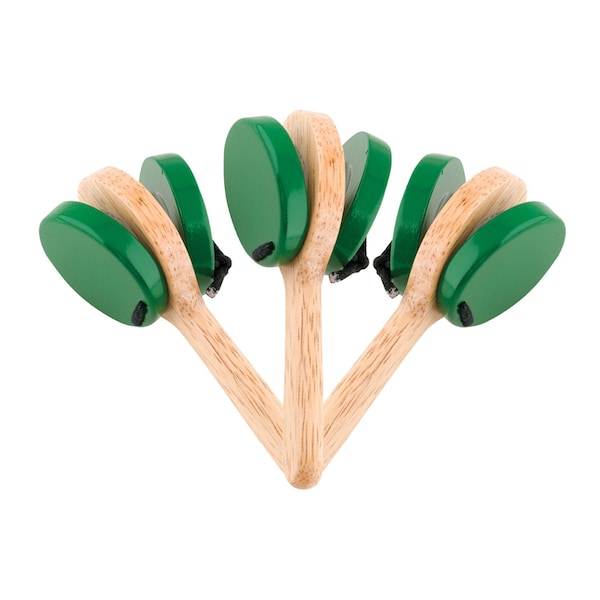 Westco Educational Products Wooden Castanet Clapper, 3-Piece Set CA7001-3 - main