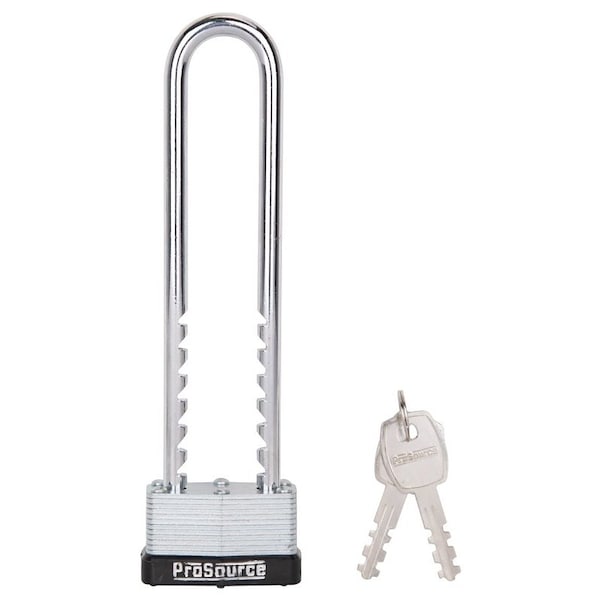 Prosource Padlock, Adjustable Shackle, 1/4 in Dia Shackle, 5-3/4 in H Shackle, Steel Shackle, Steel Body HD-520D-3L - main