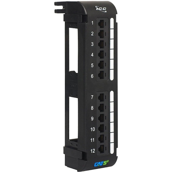 Icc PATCH PANEL, VERTICAL, CAT 5E, 12-PORT ICMPP12V5E - main