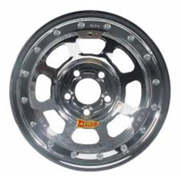 Aero Race Wheels 53-285040 15 x 8 in. 53 Series IMCA Rolled Beadlock Wheel, Chrome - 5 x 5 in. Bolt Circle ARW53-285040 - main
