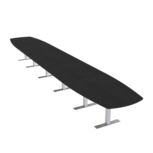 Skutchi Designs Arc Boat Conference Table With Power, 48 in W, 264 in L HAR-ABOT-48X264-T-U999ST19-NA - main