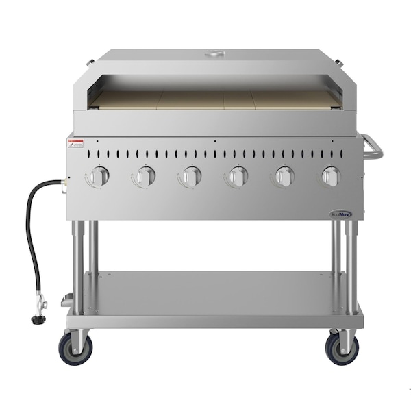 Koolmore 48 in. Commercial Outdoor Propane Gas Grill With Pizza Oven, ETL Listed in Stainless-Steel CGKIT4-48P - main