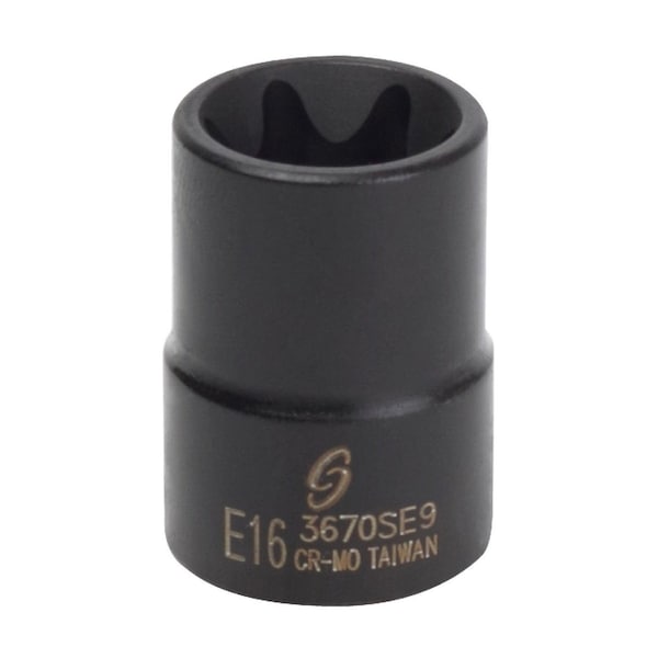 Sunex 3/8 in Drive E16 Inverted Star Impact Socket 3670SE9 - main