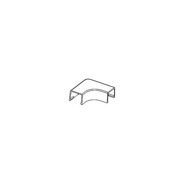 George Risk Industries E-Z Duct 5/8inx1/2in Right Angle Connector, Bag of 6, Adhesive Backing, Mounting Holes, White E-Z58 RA-W - main