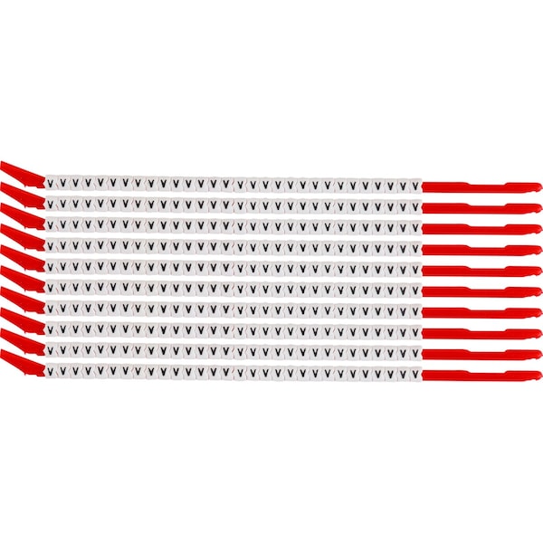 Brady ClipSleeve Wire Markers Size 10 Nylon 16 AWG - 14 AWG, V Pack of 300 Each, 300PK SCN10-V - main