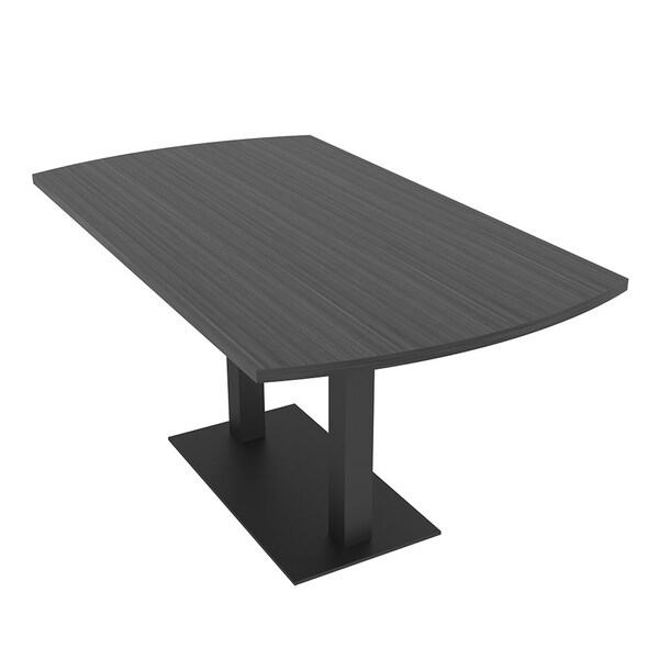 Skutchi Designs Arc Rectangle Meeting Room Table, 36 in W, 72 in L, Grey HAR-AREC-36X72-DOU.BK-WA7949 - main