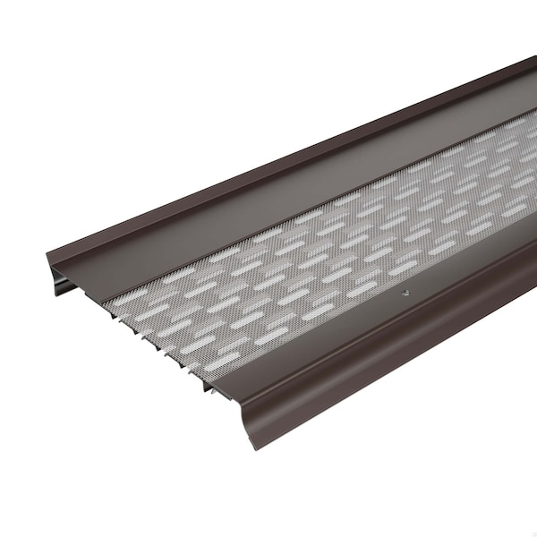 Waterlock Goldguard 5" K-Style & Box Gutters Aluminum/SS Gutter Guard, Musket Brown, 35ft WG-5KS-035-MSK - main