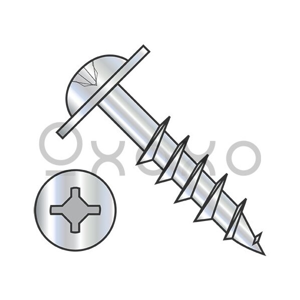 Oxoxo 8-11X1 1/8 Square Phillips Drive Round Washer Deep Thread Wood Screw 2/3 Thread Zinc Bake, 4000PK 568975 - main