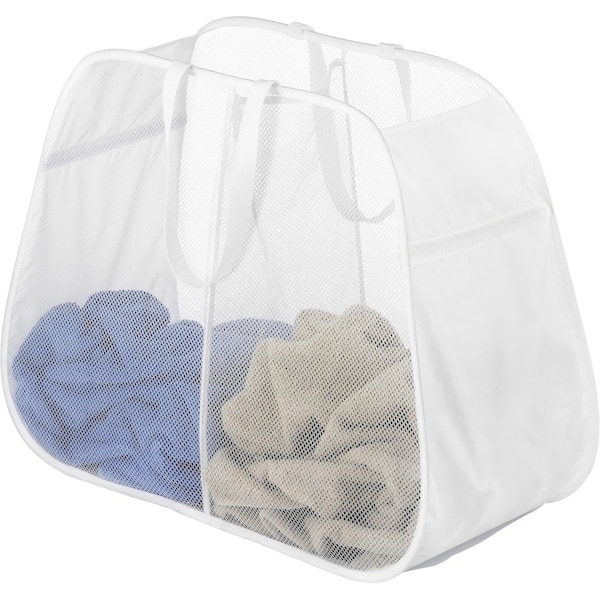 Whitmor Pop N' Fold White Duramesh Nylon Hamper 6233-4103-WHT - main