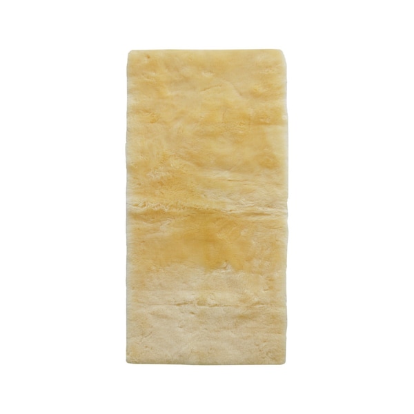 Homeroots 2' X 5' Natural Off White Medical Grade Double Sheepskin Throw Blanket 388649 - main