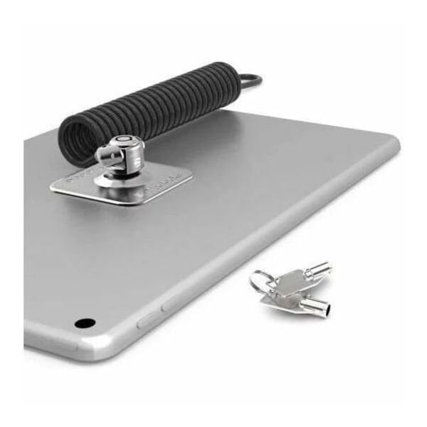 Compulocks Universal Tablet Lock with Keyed Coiled Cable Lock Black CL15CUTL - main