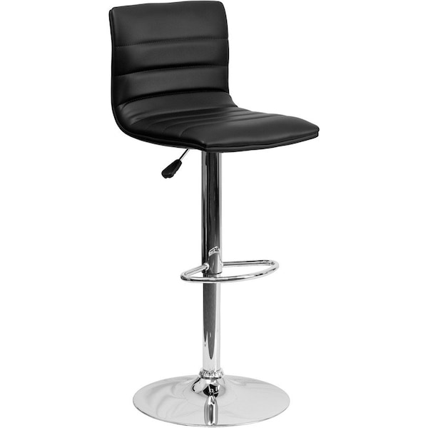 Flash Furniture Black Vinyl Barstool, Adj Height CH-92023-1-BK-GG - main