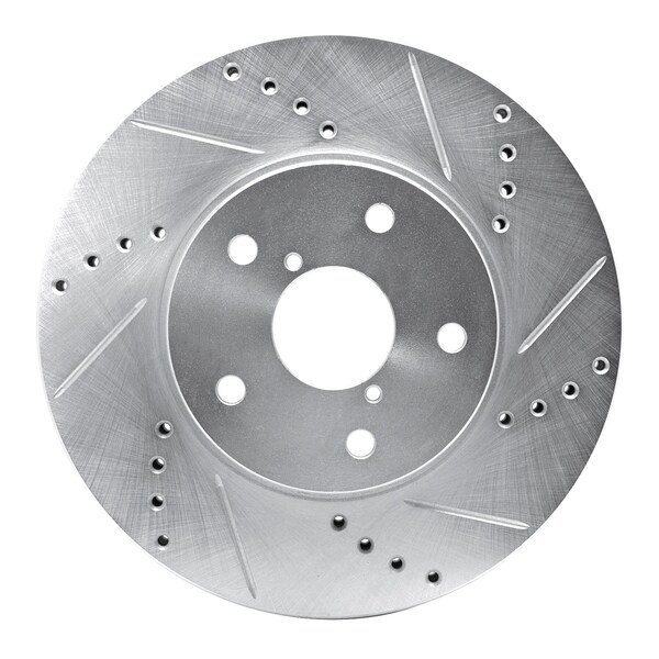Dynamic Friction Co DFC Brake Rotor - Drilled and Slotted - Silver 631-13026R - main