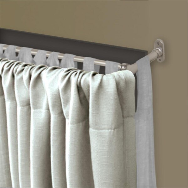 Central Design 0.625 in. Double Blackout Curtain Rod with 84 to 120 in. Extension, Satin Nickel BOT63-845D - main