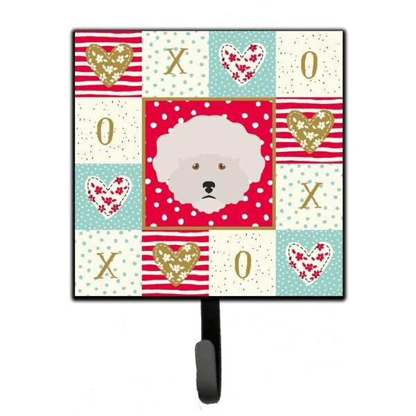 Carolines Treasures 4.25 x 1 x 7 in. Bichon Frise Love Leash or Key Holder CK5185SH4 - main