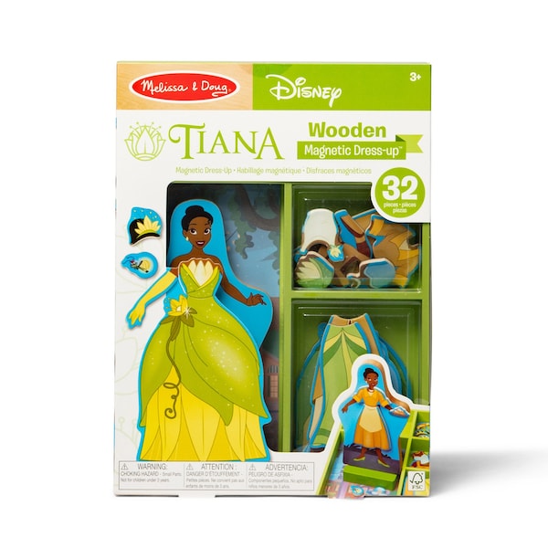 Melissa & Doug Disney Princess Tiana Wooden Magnetic Dress-Up Play Set 51289 - main