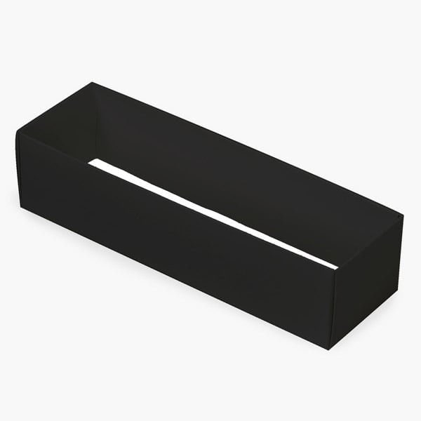 Nashville Wraps Black Macaron and Cookie Box Base, 8.25x2.5x2, 100PK MCBSBK - main