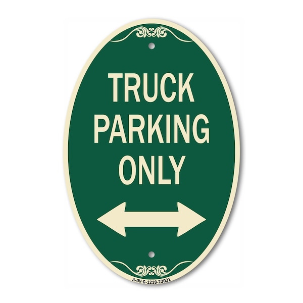 Signmission Reserved Parking Sign Truck Parking Only with, 12 In X 18 In Architectural, Heavy Gauge Aluminum A-OV-G-1218-23031 - main