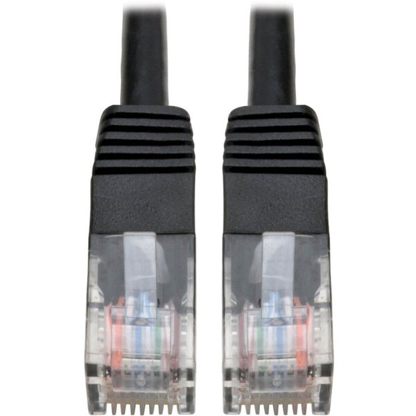 Eaton Tripp Lite Series Cat5e 350 MHz Molded UTP Ethernet Cable RJ45 M/M, PoE - Black, 12 ft. N002-012-BK - main