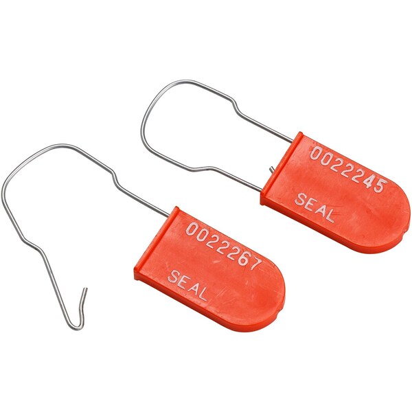 Brady Padlock Plastic Seals, Orange, 100PK 95172 - main