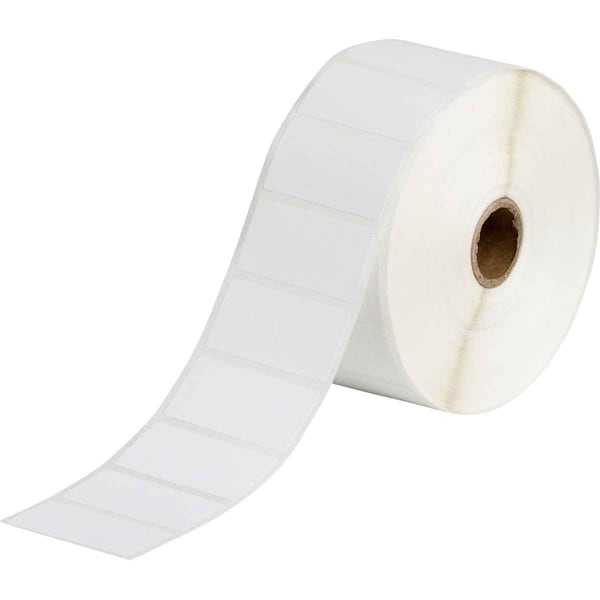 Brady Self-Laminating Vinyl Wrap Around Labels for 1 in. Small Core Printers, 0.75 in. x 1.5 in. All White THT-135-427-2-AWSC - main
