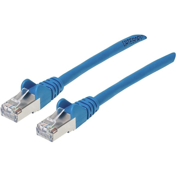 Intellinet Network Solutions Augmented Category 6, Cat6A S/Ftp Patch Cable, 14 Ft, Blue Copper, 26 741507 - main