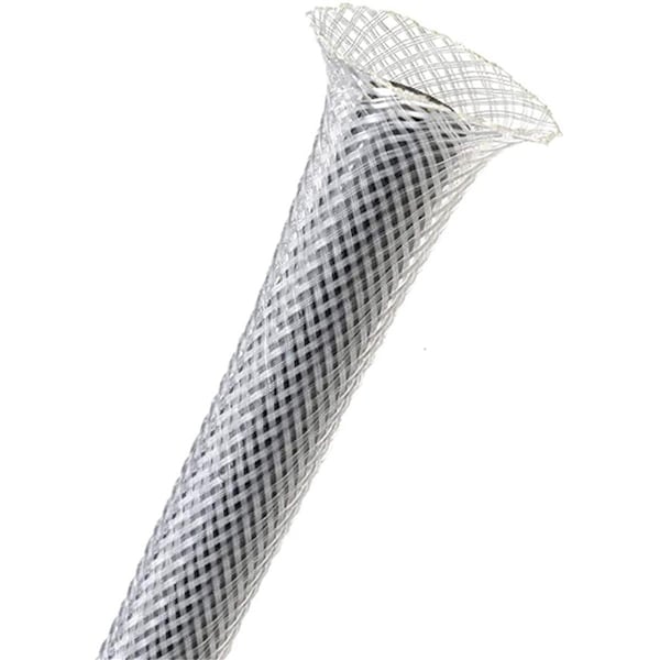 Audiopipe Braided Cable Sleeve, 100 ft, White IS-BR6M-100WH - main