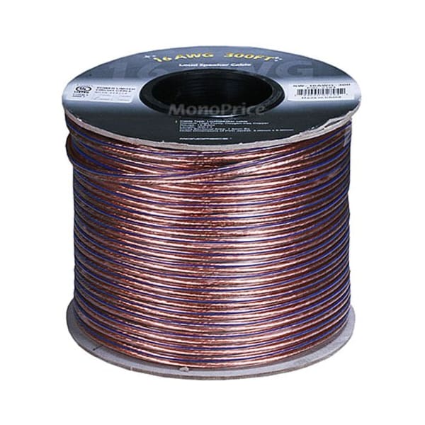 Monoprice 300ft 16AWG Enhanced Loud Oxygen-Free Copper Speaker Wire Cable 2794 - main