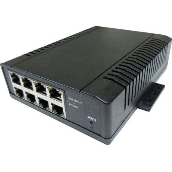 Tycon Systems PoE Switch, 44-57VIn, 8xPort, 802.3at PoE TP-SW8-D - main