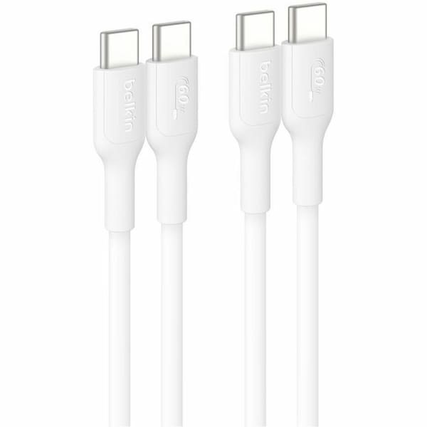 Belkin C - C CBL 60W 2.0, PCR, 1M, WHITE, 2PK CAB023FQ1MWH2PK - main