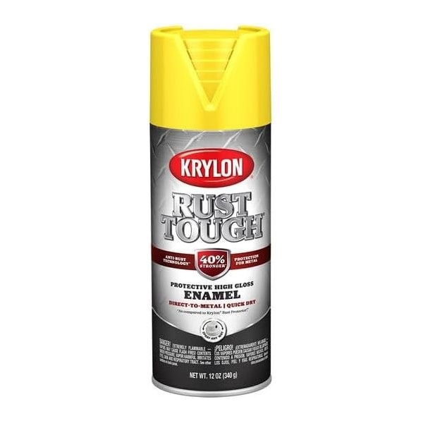 Krylon Rust Tough 12 Oz. Gloss Alkyd Enamel Spray Paint, Yellow K09211008 - main