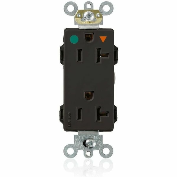 Leviton Hospital Grade Decora Receptacle, 20 Amp, 125 Volt MD830-IGE - main