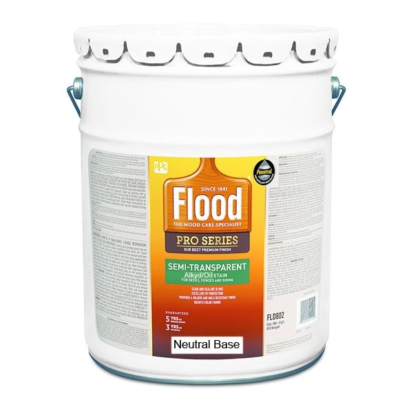 Pro-Semi 5 Gal Flood Neutral Base Pro Series Semi-Transparent Acrylic/Oil Stain FLD812 - main