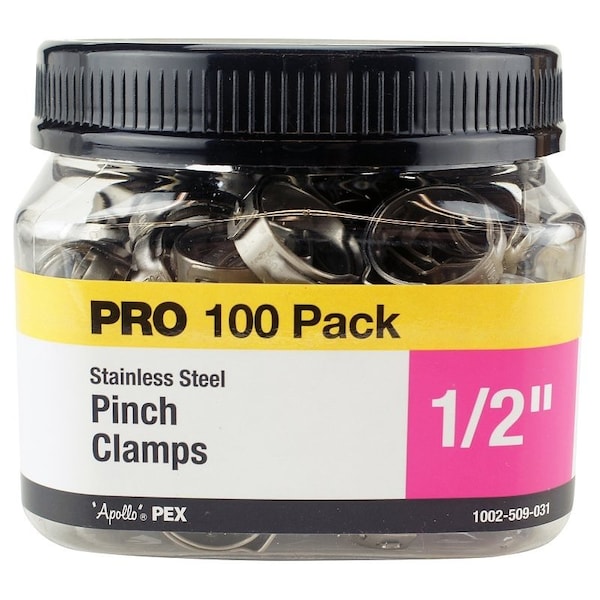 Apollo Valves Clamp Pinch 1/2In 100 Pack/Jar PXPC12100JR - main