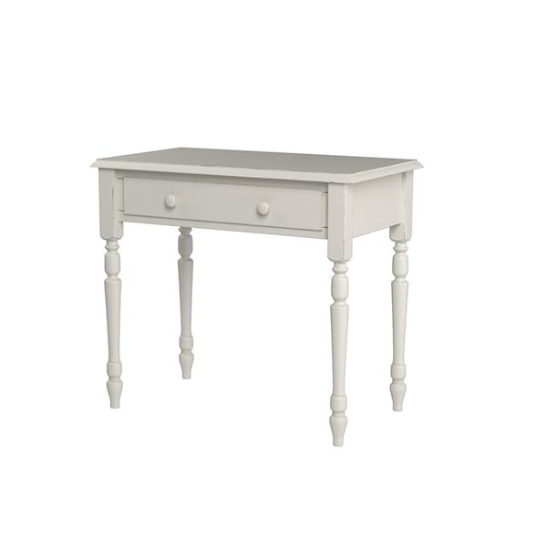 Homeroots 34" Off White Solid Wood Writing Desk 516423 - main