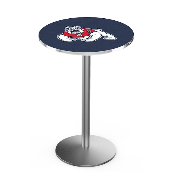 Holland Bar Stool Co 36" Stainless Steel Fresno State Pub Table, 36" dia. Top L214S3636FresSt - main