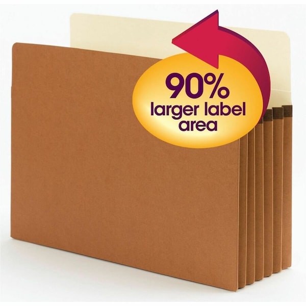 Smead SuperTab Pocket, Redrope, 5-1/4" Accordion Expansion, Letter, 10/Box 73240 - main