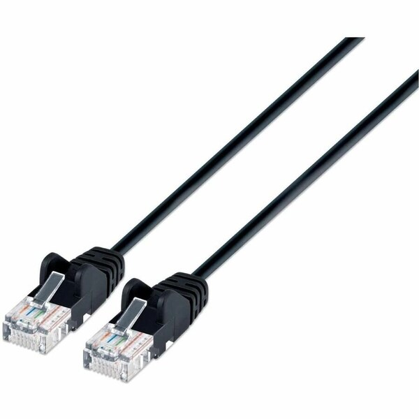 Intellinet Network Solutions CAT6A U/UTP SLIM NETWORK PATCH CABLE, 1 FT., BLACK 743891 - main