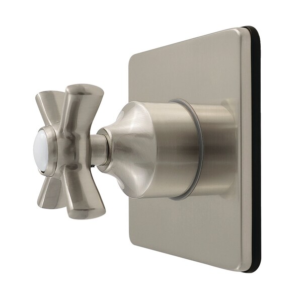 Kingston Brass Single-Handle Six-Way Diverter Valve with Square Trim Kit, Brushed Nickel KS4048ZX - main