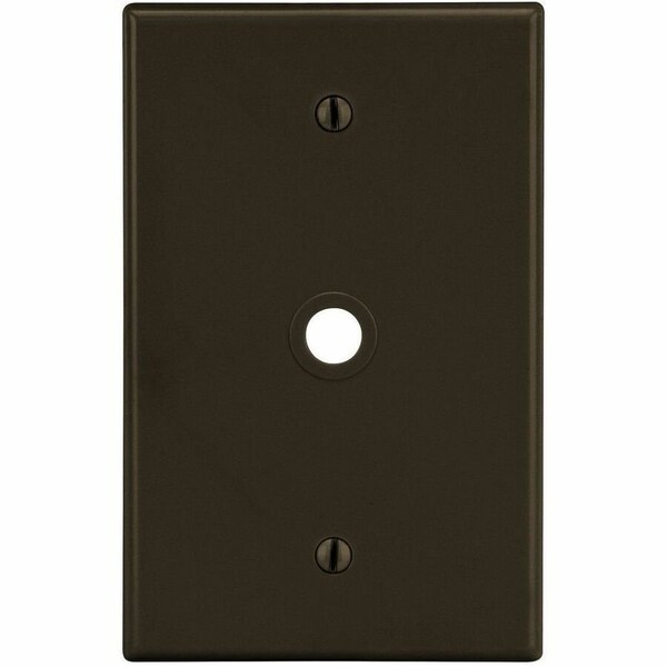 Hubbell Wiring Device-Kellems Wallplate, 1-Gang, .406" Opening, Box Mount, Brown P11 - main