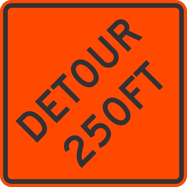 Lyle Detour 250FT, 30x30, High Intensity Prismatic, Orange G-15403-HI_30x30 - main