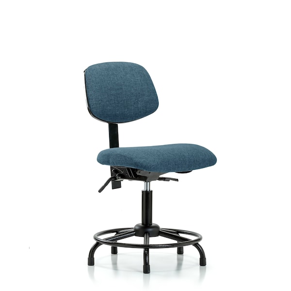 Blue Ridge Ergonomics Desk Chair Desk Chair, Fabric, RT Glides, Blu, No Arms, 19" to 24" Height, Fabric, Blue BR-FDHCH-RT-T0-A0-RG-F43 - main