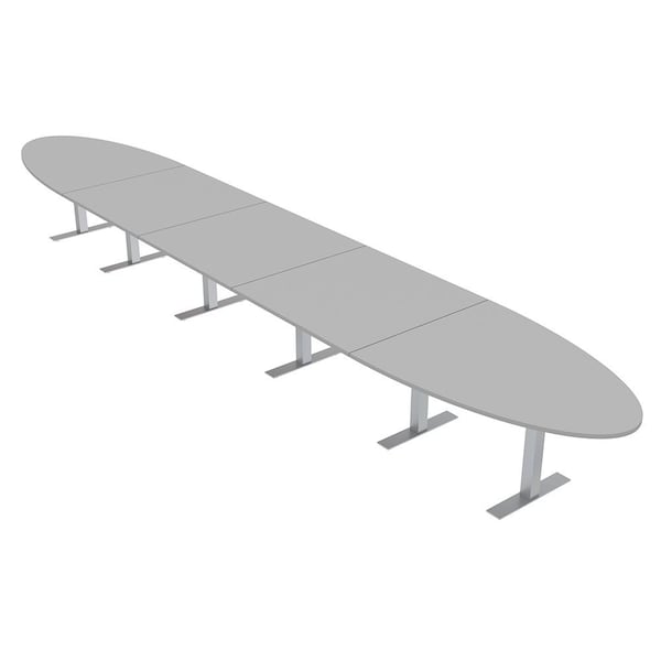 Skutchi Designs 22ft Conference Table With Power Unit | 20 Person Modular Oval Meeting Table | Harmony Series HAR-OVL-48X264-T-U779-NA - main