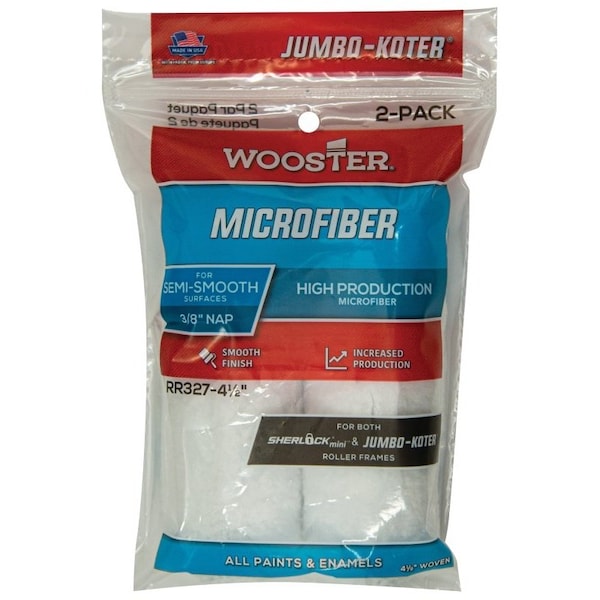Wooster ROLLR CVR JK 3/8X4.5 in., 2PK 0RR3270046 - main