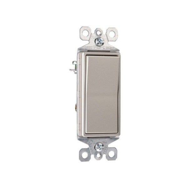 Legrand radiant Paddle Switch, 15 A, 120/277 VAC, Push Wire, Side Wire Terminal, Nickel TM873NICC10 - main