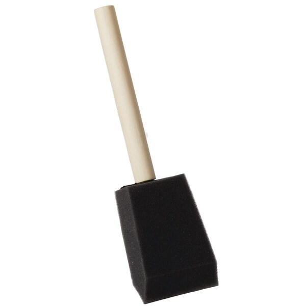 Linzer Project Select 2'' High Density Closed Cell Foam Brush with Wood Peg Handle 8505 0200 - main