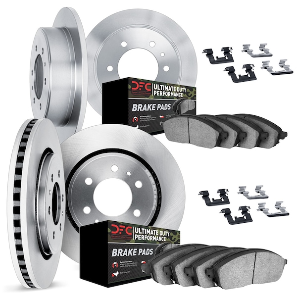 Dynamic Friction Co DFC Brake Rotor- Heavy Duty Brake Pad includes Hardware 6414-67009 - main