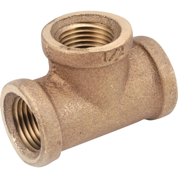 Anderson Metals 1'' Red Brass Threaded Tee 738101-16 - main
