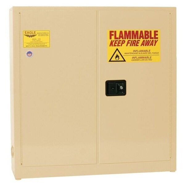 Eagle Mfg 24 gal, 3 Shelves, 18-Gauge Steel, 43 in W x 44 in H x Beige 1976XBEI - main