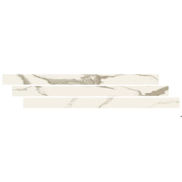 Msi LVT Trim, LVT, White-Cool, 94 in L, 1.77 in W, Low Gloss ZOR-LVT-TR-0633 - main